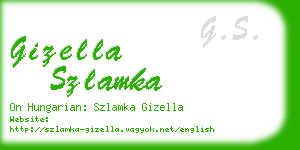 gizella szlamka business card